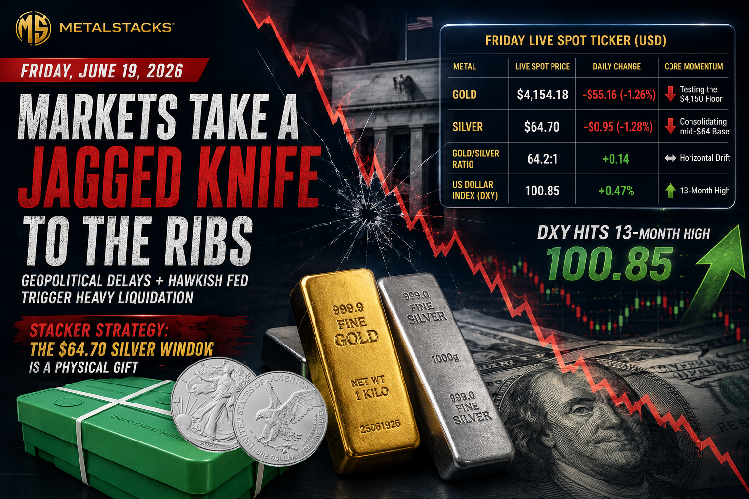 Dollar Hits 13-Month High: How Federal Rate Bets Drove Today's Metals Dip