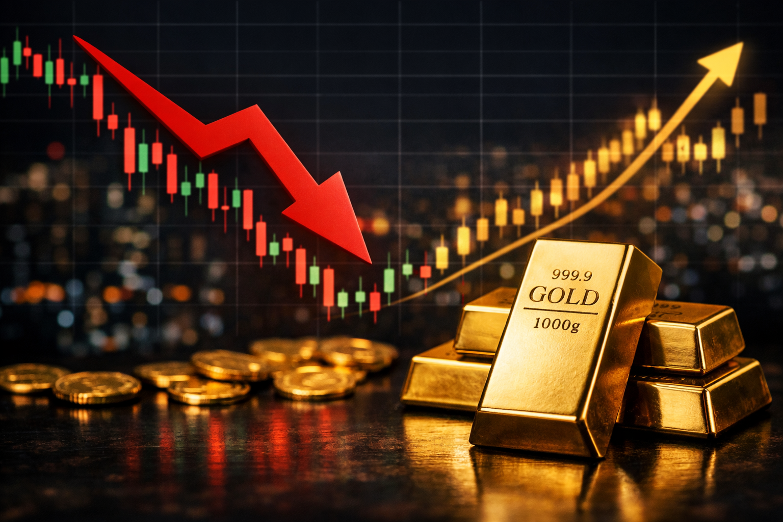 GOLD FALLS BUT HEADED FOR WEEKLY, MONTHLY RALLIES