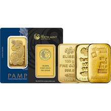 Load image into Gallery viewer, 100 Gram Gold Bar (New Condition, Any Mint) Metalstacks
