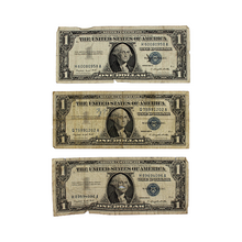 Load image into Gallery viewer, $1 Silver Certificate Set of 3 Notes - 1957 Series A - Circulated/Used (PSV 25)