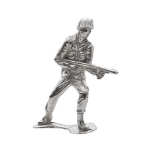 Load image into Gallery viewer, 1.3 Oz Flamethrower Silver Army Men Metalstacks