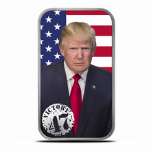Load image into Gallery viewer, 1 Oz Colorized Trump Victory 47th President Silver Bar Metalstacks