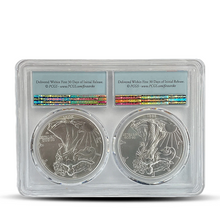 Load image into Gallery viewer, 2021 $1 PCGS MS70 Silver Eagle Type 1 and Type 2 Coin Set - First Strike Label (PSV 40) Metalstacks