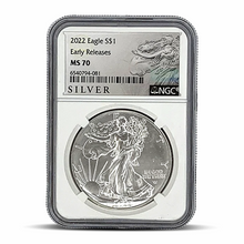 Load image into Gallery viewer, 2022 Eagle S$1 Early Releases MS70 - Silver Label Metalstacks
