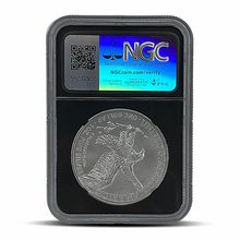 Load image into Gallery viewer, 2023 Eagle S$1 Early Releases MS70 (Black Core) - Bald Eagle Flag Label