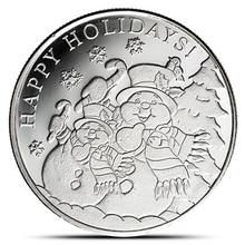 Load image into Gallery viewer, 2024 1 Oz Snowman Silver Round Metalstacks