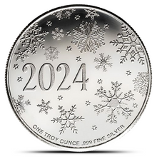 Load image into Gallery viewer, 2024 1 Oz Snowman Silver Round Metalstacks