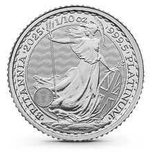 Load image into Gallery viewer, 2025 Great Britain 1/10 Oz Platinum Britannia MetalStacks
