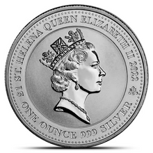 Load image into Gallery viewer, 2022 1 Oz St. Helena Elizabeth Silver Pegasus Coin Metalstacks