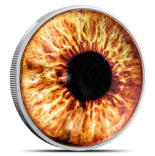 Load image into Gallery viewer, 2023 1 Oz Proof Colorized Palau Silver Hazel Brown Coin Metalstacks
