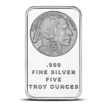 Load image into Gallery viewer, 5 Oz SilverTowne Buffalo Silver Bar Metalstacks