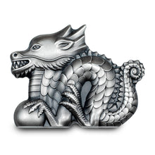 Load image into Gallery viewer, 1 Oz 2024 Mongolia Silver Antique Lunar Dragon