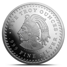 Load image into Gallery viewer, Aztec Calendar 5 Oz Silver Round Metalstacks