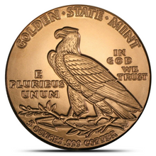 Load image into Gallery viewer, 5 Oz Incuse Indian Copper Round