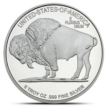 Load image into Gallery viewer, 5 Oz SilverTowne Buffalo Silver Round Metalstacks