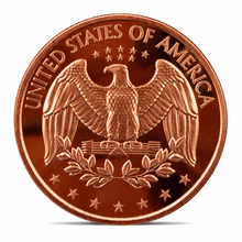 Load image into Gallery viewer, 1 oz Copper Round – Great Seal Eagle / Flag & Shield