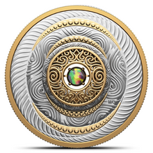 Load image into Gallery viewer, 2/3 Oz Dancing Ammolite Elements of Nature - Air Silver Coin
