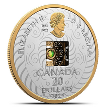 Load image into Gallery viewer, 2/3 Oz Dancing Ammolite Elements of Nature - Air Silver Coin