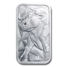 Load image into Gallery viewer, 1 oz Silver Bar – Bull and Bear – Golden State Mint – .999 Fine Silver