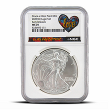 Load image into Gallery viewer, 2025(W) Eagle S$1 Early Releases MS70 - Love Label MetalStacks