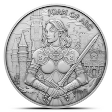 Load image into Gallery viewer, Legendary Warriors Joan of Arc Silver Round MetalStacks