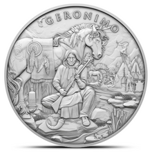 Load image into Gallery viewer, Legendary Warriors Geronimo Silver Round MetalStacks