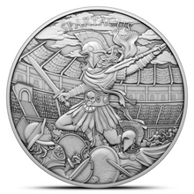 Load image into Gallery viewer, Legendary Warriors Spartacus Silver Round MetalStacks