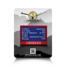 Load image into Gallery viewer, 2025 MetalStacks 1 Oz  Colorized Custom Collector's Silver Ingot - Limited Edition Metalstacks