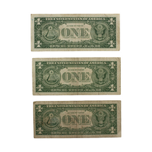 Load image into Gallery viewer, $1 Silver Certificate Set of 3 Notes - 1957 Series - Circulated/Used (PSV 25)