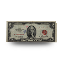 Load image into Gallery viewer, $2 U.S. Note - Series 1953 with Red Seal - Circulated/Used (PSV 25)