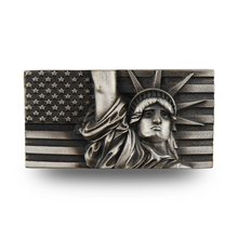 Load image into Gallery viewer, Lady Liberty Flag Hand-Poured Silver Bar Metalstacks