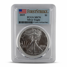 Load image into Gallery viewer, 2025 PCGS Silver Eagle MS70 - FirstStrike Label MetalStacks