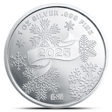 Load image into Gallery viewer, 2025 1 Oz GSM Christmas Silver Round