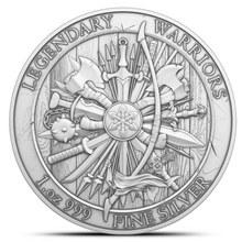 Load image into Gallery viewer, Legendary Warriors Sitting Bull 1 Oz Silver Round