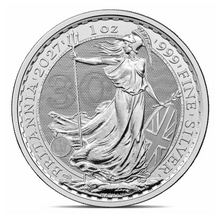 Load image into Gallery viewer, 2027 1 oz Great Britain Silver Britannia Coin – £2 – .999 Fine Silver