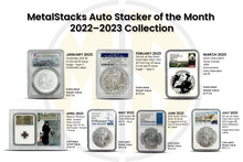 Load image into Gallery viewer, MetalStacks 2022–2023 Auto Stacker One-Year Anniversary Display Frame