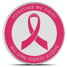 Load image into Gallery viewer, 1 Oz Together We Fight "Breast Cancer Awareness" Silver Round Metalstacks