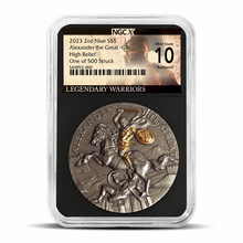 Load image into Gallery viewer, 2023 NIUE Alexander the Great 2 Oz NGCX MS10 Metalstacks