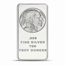 Load image into Gallery viewer, 10 Oz SilverTowne Buffalo Silver Bar Metalstacks