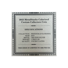 Load image into Gallery viewer, 2023 MetalStacks Colorized Custom Collectors Coin Metalstacks