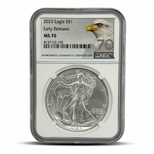 Load image into Gallery viewer, 2023 Eagle S$1 Early Release MS70 Metalstacks