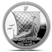 Load image into Gallery viewer, 2022 2 oz Silver Isle of Man Noble Piedfort (Only 5 Left)