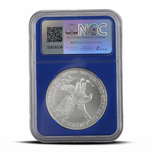 Load image into Gallery viewer, 2024 Eagle S$1 Early Releases MS70 - Donald J. Trump 45th President Label - NGC Blue Core (PSV 20) MetalStacks