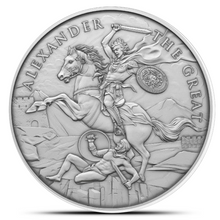 Load image into Gallery viewer, Legendary Warriors Alexander The Great 1 Oz Silver Round Metalstacks