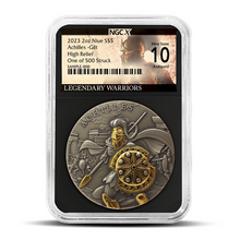Load image into Gallery viewer, 2023 NIUE Achilles 2 OZ NGCX MS10 Metalstacks