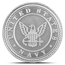 Load image into Gallery viewer, 1 Oz United States Armed Forces - Navy Silver Rounds Metalstacks