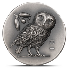 Load image into Gallery viewer, 2021 Cook Islands Athena's Owl 1 Oz Silver Coin