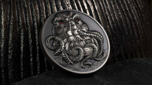 Load image into Gallery viewer, 2022 Palau 3 Oz Silver Coin Howard Philips Lovecraft: Cthulhu Metalstacks