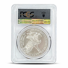 Load image into Gallery viewer, 2022 $1 First Strike PCGS Silver Eagle - Silver Foil Label (2-3 Week Delay) (PSV 30)