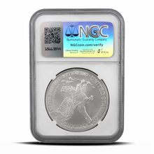 Load image into Gallery viewer, 2024 (W) Eagle S$1 Struck at West Point Mint MS70 - Purple Heart Medal Label MetalStacks
